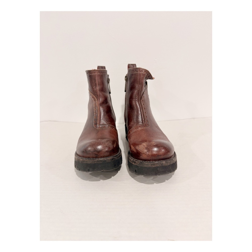 Bed Stu Manchester II Brown Black Leather Lug Sole Ankle Boots Women 7.5 - Picture 11 of 11